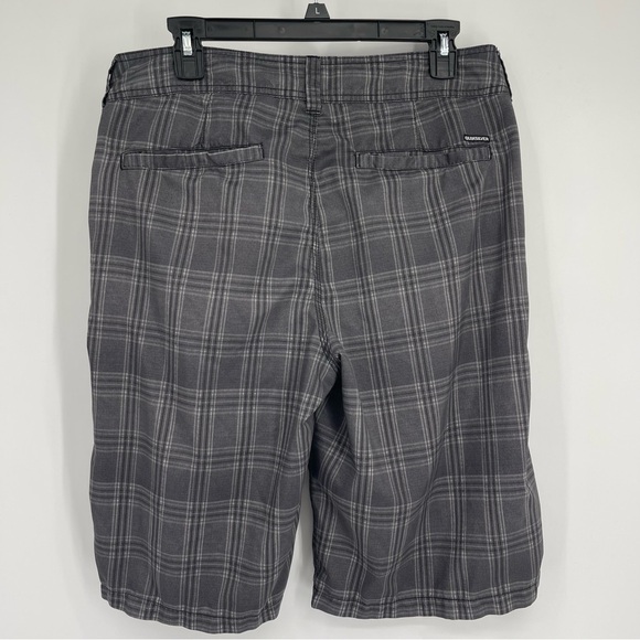 Quiksilver Amphibians Hybrid Men's 32 Gray Plaid Surfer Skater Y2K Swim Trunks - Picture 11 of 12